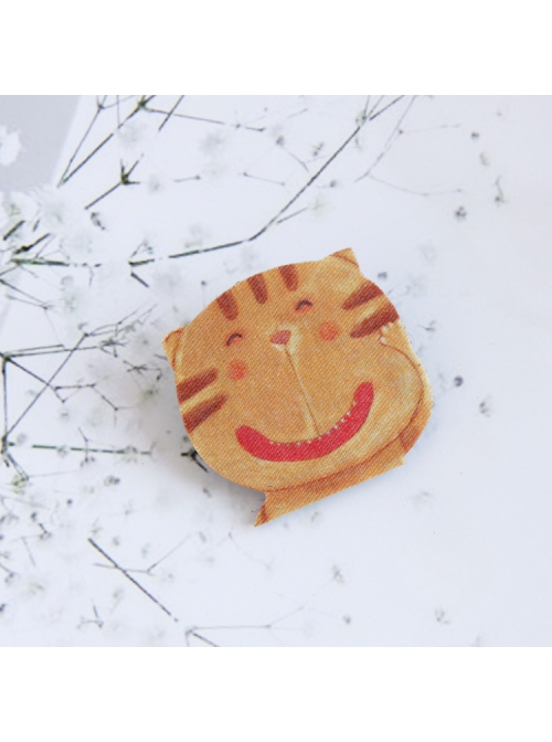 Cute Orange Fashion Christmas Cartoon Cat Fashion Pop Brooch