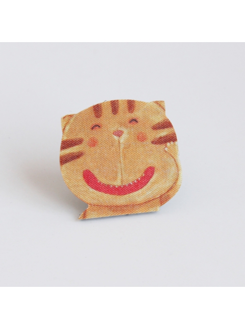 Cute Orange Fashion Christmas Cartoon Cat Fashion Pop Brooch