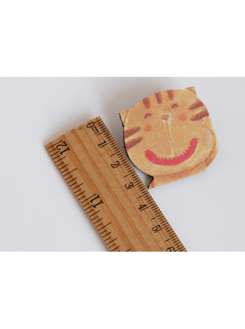 Cute Orange Fashion Christmas Cartoon Cat Fashion Pop Brooch