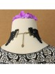 Gothic Fashion Handmade Retro Black Lace Flowers Gems All-Match Necklace