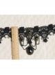 Gothic Fashion Handmade Retro Black Lace Flowers Gems All-Match Necklace