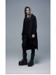 Black Gothic Drawstring Long Sleeve Knit Cardigan