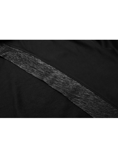 Black Gothic Drawstring Long Sleeve Knit Cardigan