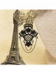 Gothic Retro Black Fashion Tassel Exaggerated Pop Lace Female Long Earrings
