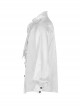 High Collar Front Chest Flounce Retro Metal Button Lantern Sleeve White Gothic Jacquard Shirt