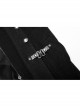 Stand-Up Collar Front Metal Button Waist Button Loop Decoration Black Punk Woolen Jacket