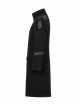 Stand-Up Collar Shoulder Leather Strap Decoration Black Punk Woolen Jacket