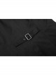 Front Retro Metal Button Embroidery Ribbon Decoration Black Gothic Vest