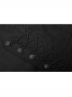 Front Retro Metal Button Embroidery Ribbon Decoration Black Gothic Vest