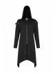 Back Metal Ring Imitation Leather Strap Decoration Black Punk Knit Velvet Jacket