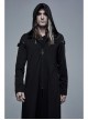 Back Metal Ring Imitation Leather Strap Decoration Black Punk Knit Velvet Jacket
