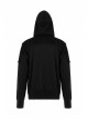 Front Lace-Up Decoration Long Sleeve Black Punk Knit Hoodie Coat