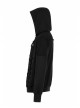 Front Lace-Up Decoration Long Sleeve Black Punk Knit Hoodie Coat