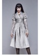 White Lace Fabric Inkjet Jacquard Pleated Pleated Craft Texture Foggy Gothic Long Coat
