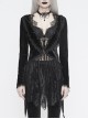 Black Velvet Fabric Positioning Floral Lace Knitted Fabric Dovetail Hem Gothic Dress Coat