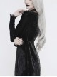 Black Velvet Fabric Positioning Floral Lace Knitted Fabric Dovetail Hem Gothic Dress Coat
