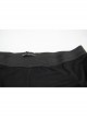 Black Transparent Stretch Net Velvet Print Bead Chain Cotton Knit Fabric Gothic Leggings