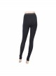 Black Transparent Stretch Net Velvet Print Bead Chain Cotton Knit Fabric Gothic Leggings
