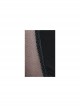 Black Transparent Stretch Net Velvet Print Bead Chain Cotton Knit Fabric Gothic Leggings