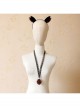 Retro Personality Exaggerated Bat Long Black Lace Lanyard Trendy Female Sweater Chain