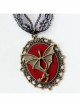 Retro Personality Exaggerated Bat Long Black Lace Lanyard Trendy Female Sweater Chain