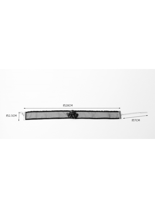 Simple Street Shooting All-match Sexy Black Angel Ribbon Halloween Prom Party Choker