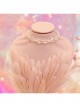Baroque Personality Fashionable Party Prom Dress White Crystal Pearl Bow Short Necklace