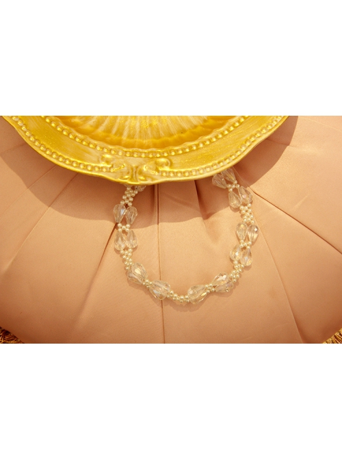 Baroque Personality Fashionable Party Prom Dress White Crystal Pearl Bow Short Necklace