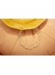 Baroque Personality Fashionable Party Prom Dress White Crystal Pearl Bow Short Necklace