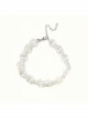 Baroque Personality Fashionable Party Prom Dress White Crystal Pearl Bow Short Necklace