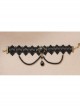 Personality Gothic Retro Fashion Black Lace Pearl Jewel Sweet Female Collar