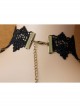 Personality Gothic Retro Fashion Black Lace Pearl Jewel Sweet Female Collar