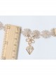 Fashion Simple Baroque White Lace Flower Golden Hollow Diamond Shaped Anklet