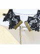 Gothic Retro Man-Made Crystal Fashion Black Lace Rose Multi-Level Female Short Necklace
