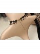Gothic Black Fashion Personality Lace Wish Stars Tassel Female Choker
