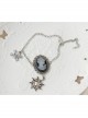 Retro Beauty Skull and Crossbones Silver Little Sun Multi-element Simple All-match Fashion Anklet