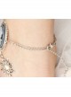Retro Beauty Skull and Crossbones Silver Little Sun Multi-element Simple All-match Fashion Anklet