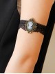 Retro Gothic Victorian Black Lace Retro Beauty Head Elastic Personality Armband