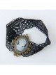 Retro Gothic Victorian Black Lace Retro Beauty Head Elastic Personality Armband