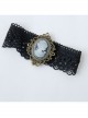 Retro Gothic Victorian Black Lace Retro Beauty Head Elastic Personality Armband