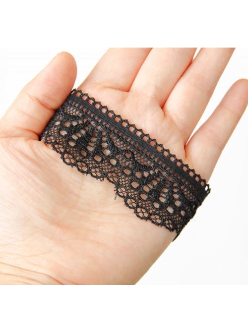 Retro Gothic Victorian Black Lace Retro Beauty Head Elastic Personality Armband