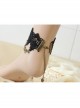 Fashion Handmade Black Lace Flower Gothic Personality Female Wide Anklet