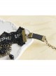 Gothic Exaggerated Fashion Retro Black Lace Rose Pearl Female Tassel Wedding Armband