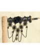 Gothic Exaggerated Fashion Retro Black Lace Rose Pearl Female Tassel Wedding Armband