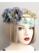 Fashion Leisure Seaside Tourism Blue Flowers Tassel Garland Christmas Prom Party Hair Band