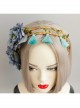 Fashion Leisure Seaside Tourism Blue Flowers Tassel Garland Christmas Prom Party Hair Band