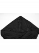 Front Metal Buckle Flare Sleeve Black Gothic Jacquard Knit Long Coat