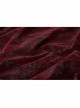 Front Metal Buckle Weave Strap Wine Red Gothic Velveteen Printing Vest