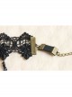 Vintage Gothic Bride Wedding Rose Flower Black Lace Pearl Metal Armband