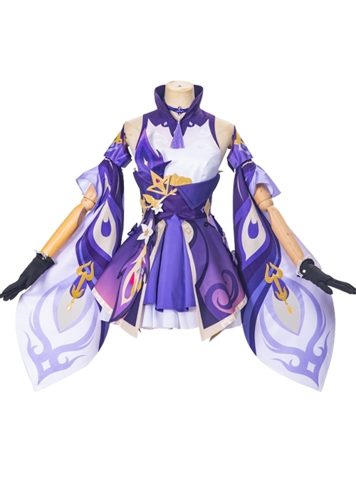 Genshin Impact Keqing Halloween Game Cosplay Costume Full Set
